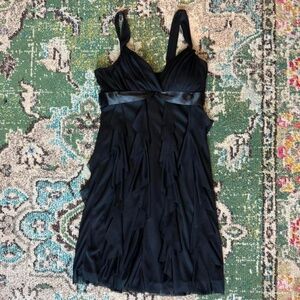 Y2K Women's Black Ribbon Dress